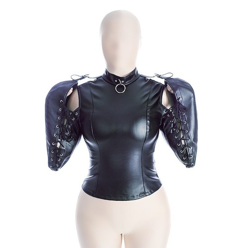 Leather bondage straitjacket - leather,