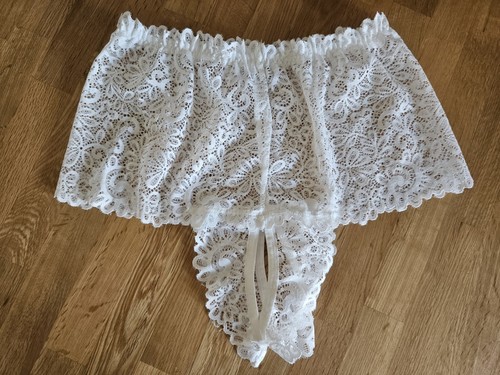 Crotchless white french - crotchless,