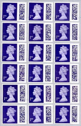 Barcoded 1st class used - 1st, class,