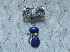 Scarf Ring Pendant with Lapis