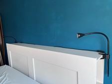 IKEA Brimnes Super King Size White Headboard with Side Storage