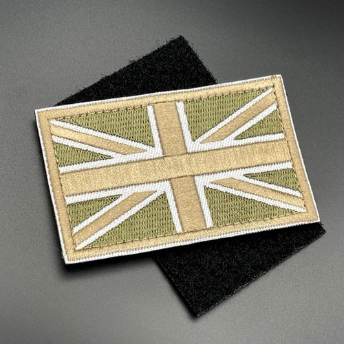 Green union jack patch - green, subdued