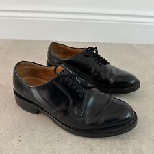 Loake Shoemakers (771B) Black Leather Derby Shoes Size UK 7 Made in England