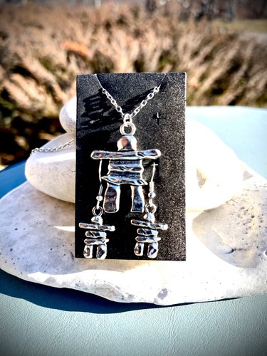 Inukshuk earring necklace - earring, &