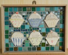 Ceramic cakes wall art - wall, lovely