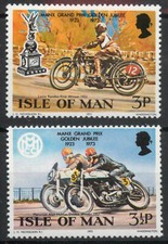 Isle of Man 1973 Manx Motorcycle Grand Prix set SG 39-40 MNH mint *COMBINED POST