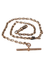 Vintage / Antique 9ct Yellow 375 Gold Pocket Watch Chain 11.45g - For Repair 