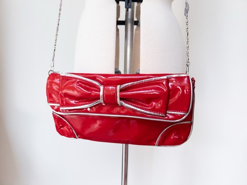 Y2k red bow - red, bag