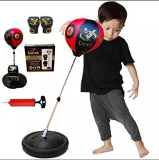 Kids Junior Boxing Set Punch Bag Ball Gloves Children Free Standing Adjustable H
