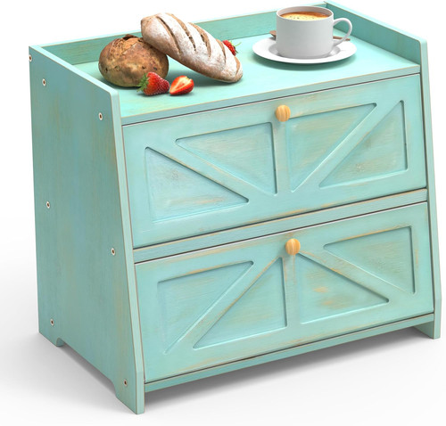 Antique blue bamboo double - antique,