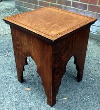 Liberty & Co. Arts & Crafts Moorish quarter sawn oak cutlery canteen side table 