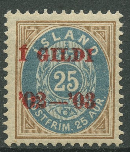 Iceland 1902 numeral with - iceland,