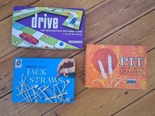 Vintage Games: Job lot:  Jack Straws, Pit & Drive. Complete & with instructions.