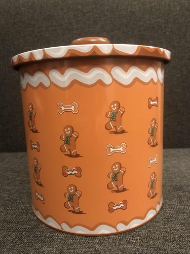 Dog treat tin gingerbread - tin,