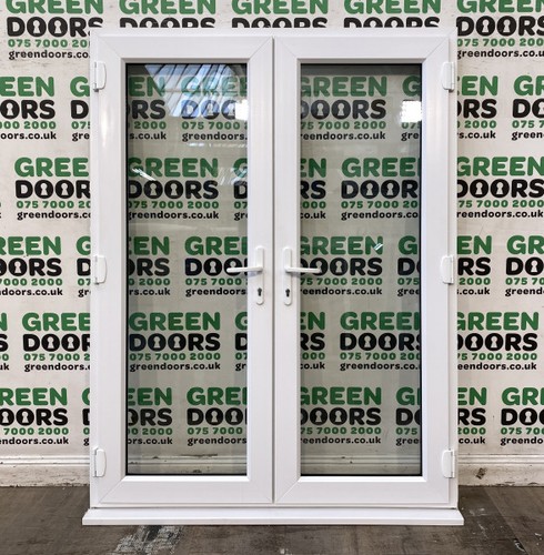 Wide white french doors upvc - wide,