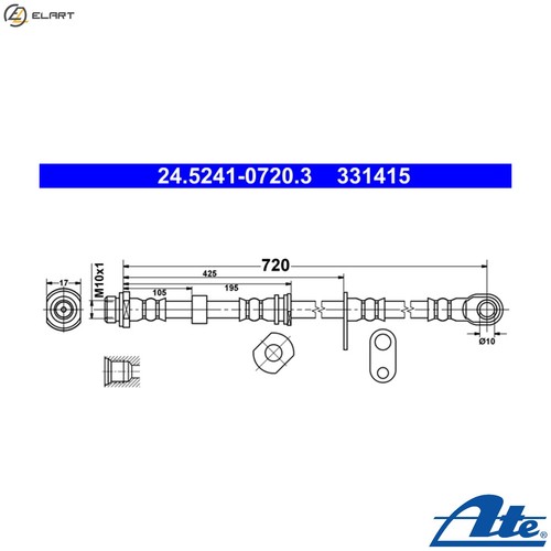 Brake hose 5241 - hose, 24.5241-0720.3
