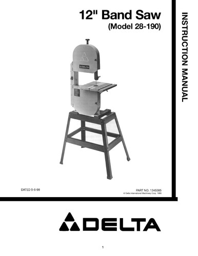 Delta bench band saw - delta,