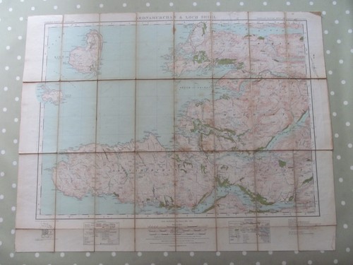 Vintage ordnance survey map - vintage,