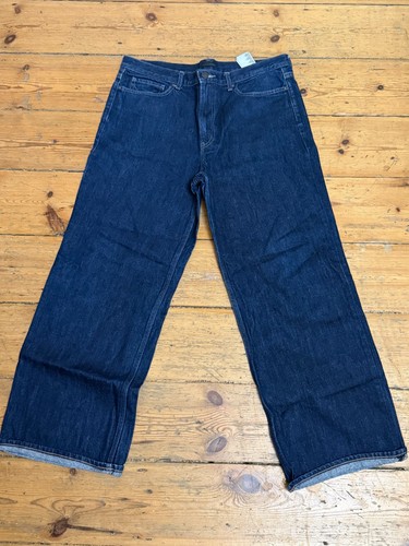 Uniqlo wide leg navy - uniqlo, 30w