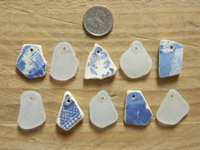 10 Drilled Sea Pottery And Sea