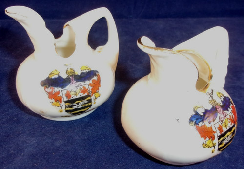 Pair crested china longton - pair,