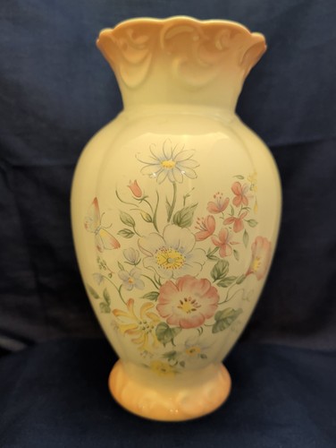Vintage ceramic vase floral - vintage,