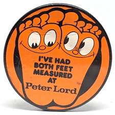 Vtg Children's School Play Shoes PETER LORD Toes Feet 1980's Badge Pin (P2087)
