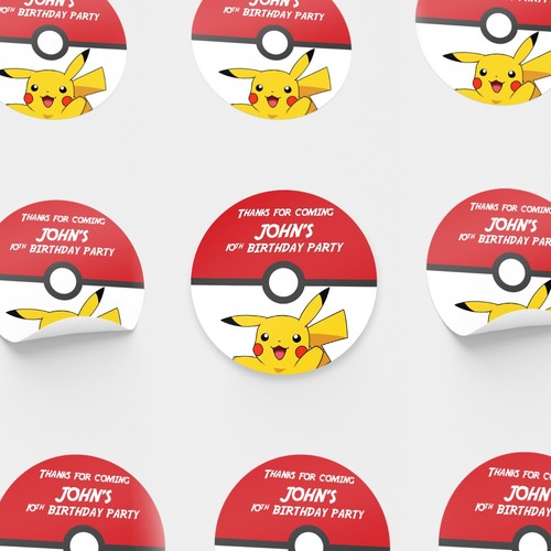 Personalised birthday stickers - personalised,