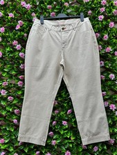 Ruth Langsford Stone Beige Cotton Blend Crop Jeans UK Size 20 New