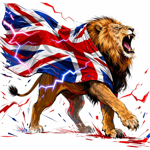 British lion union jack - british,