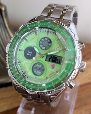 Shark Analogue Digital-Unusual 8 Sided Faceted Design Dial-New Unworn Condition.