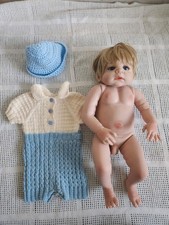 Anatomically Correct Full Silicon Body Reborn Boy Doll Blue Eyes, Long Lashes