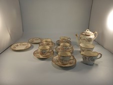 Ridgways Rhodesia Pattern White & Pink Small Vintage Decorative Tea Set