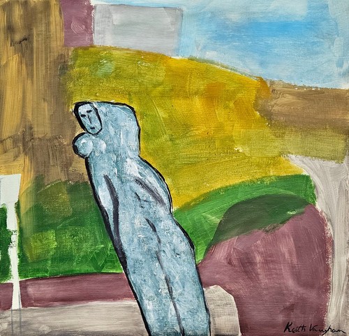 Keith vaughan signed abstract - signed,