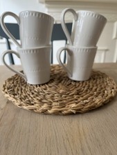 Neptune White Ceramic Mugs Set