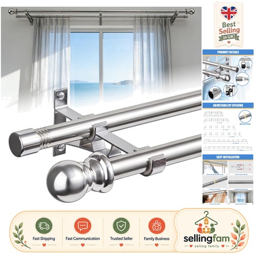 Sleek silver double curtain - sleek,