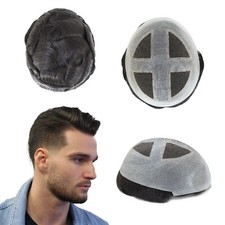 Mens Toupee Human Hair