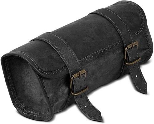 Leather bike saddle bag - saddle,