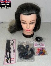 Traininghead Human Hair Mannequin Head Hairdresser Hairstyling & Braiding (D848)