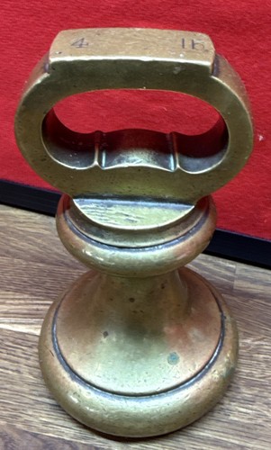 Antique 4lb brass butchers - antique,