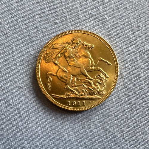1911 george gold sovereign - v,