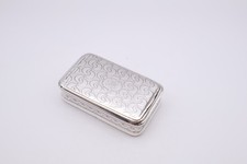 Quality Antique Georgian Sterling Silver Snuff Box Birmingham 1809 John Shaw