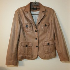 M&S Leather Jacket Size 14