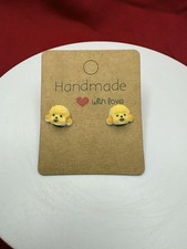 Apricot Poodle Stud Earrings
