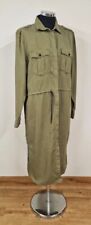 G star shirt dress size med khaki green midi Rovic Maxi long sleeve military