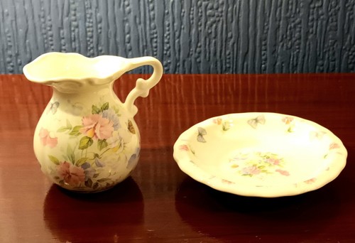 Marl bone china jug bowl - bone,