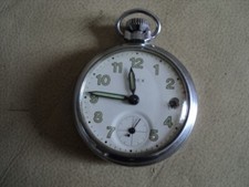 Vintage Men's TIMEX Wind Up Pocket Watch Working (HOLE ON DIAL NO 3)