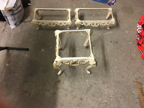 Vintage cast iron legs - iron,