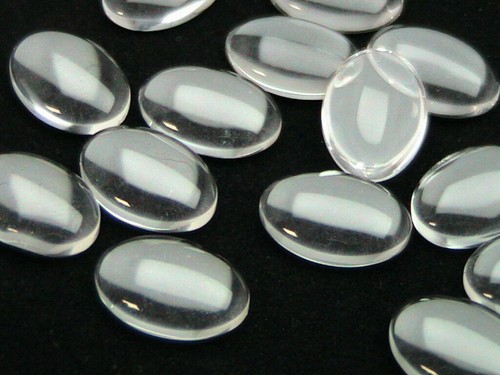 Transparent glass oval - transparent,