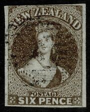 1862 New Zealand 6d Grey-Black